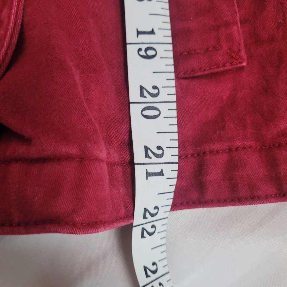 Y2K American Eagle Maroon Canvas Pea Coat Women's Size Medium